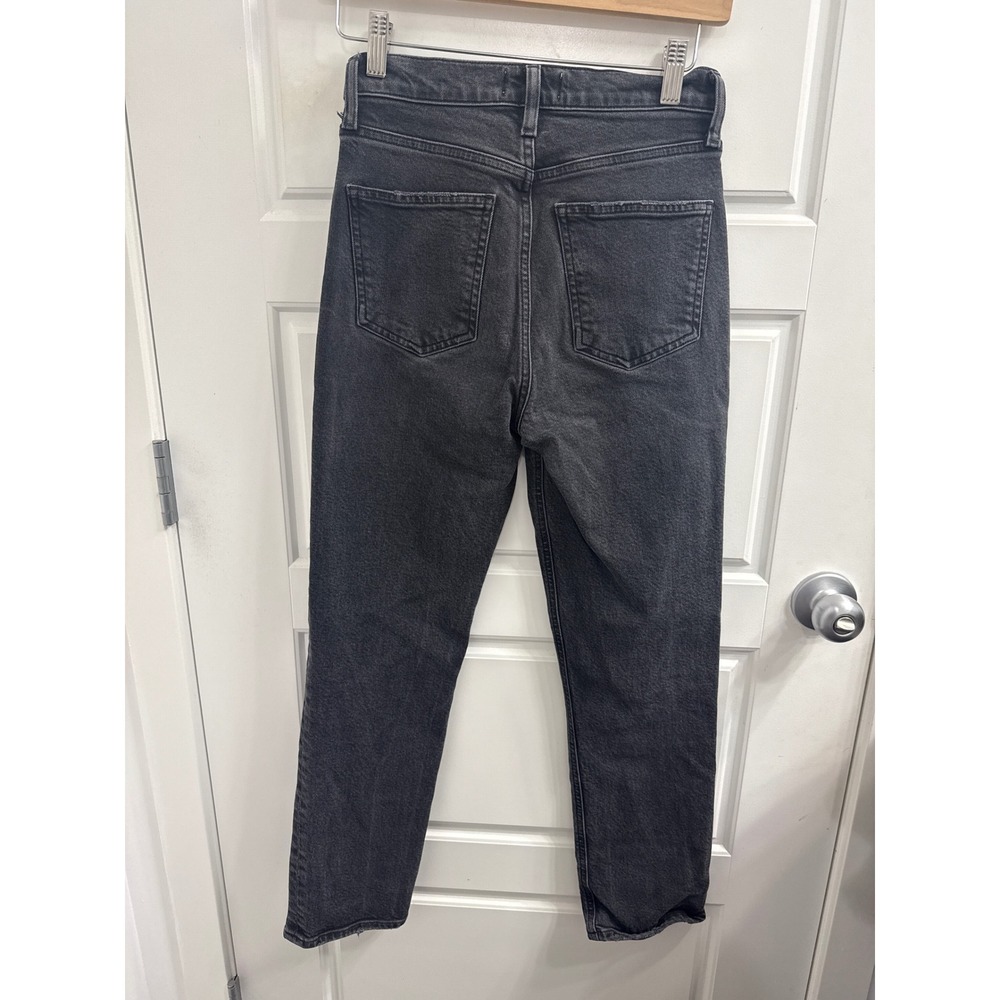 AGOLDE Wilder High Rise Straight Leg Crop Jeans Faded Black Size 24 - Picture 3 of 3